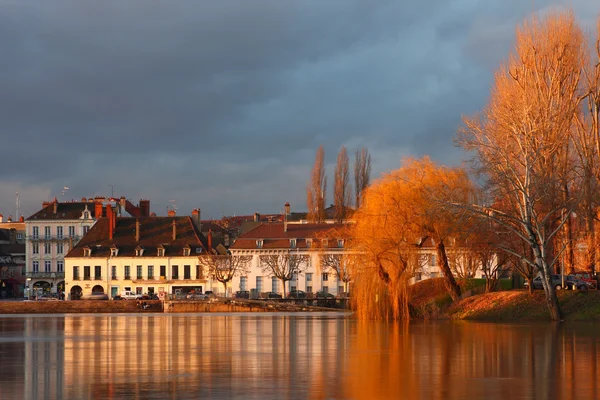 Vue de Chalon sur Saone, Bourgogne, France.