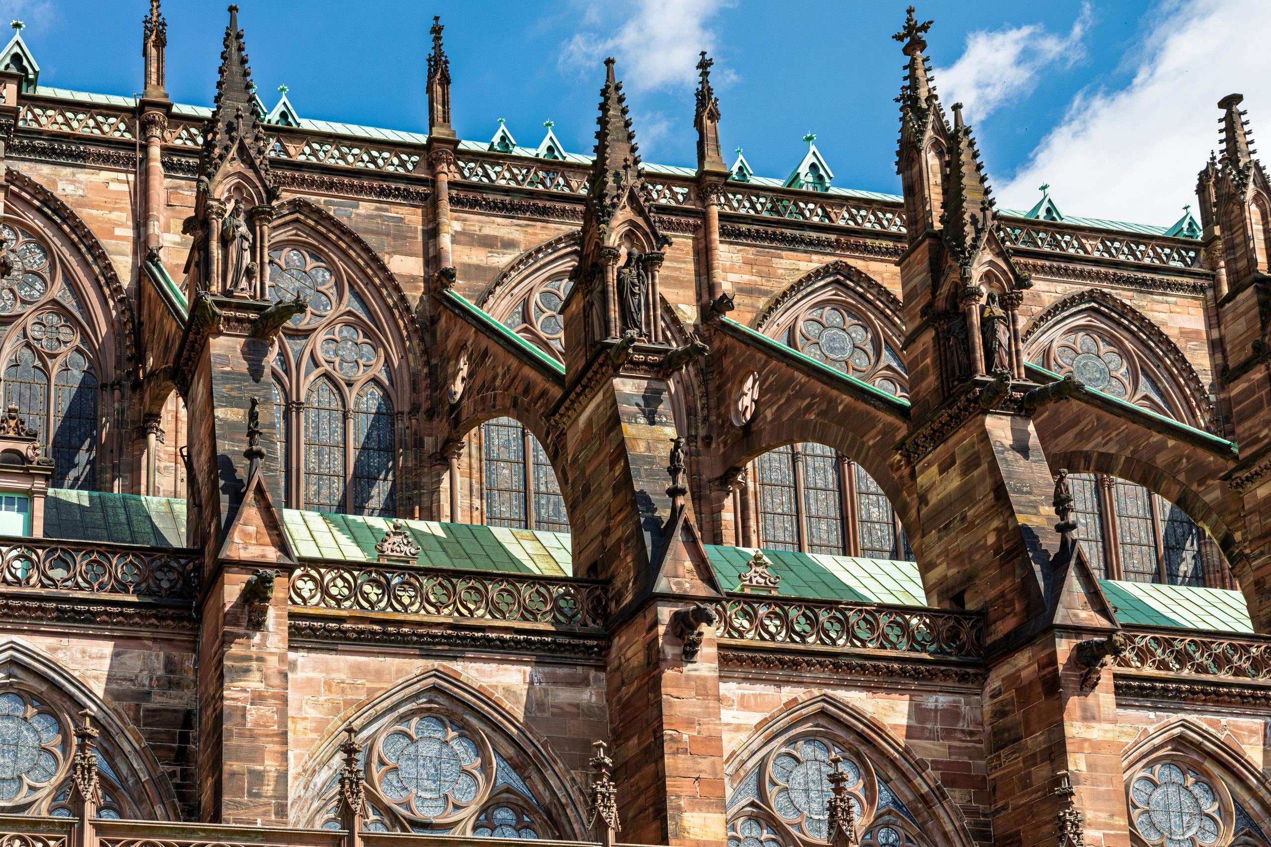 Vue extérieur de la cathédrale de Strasbourg en France.